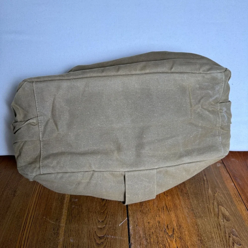 NWT NRA Vintage Wax Canvas Duffle Range Bag Tan Brown (No Carry Strap) 16x9x7